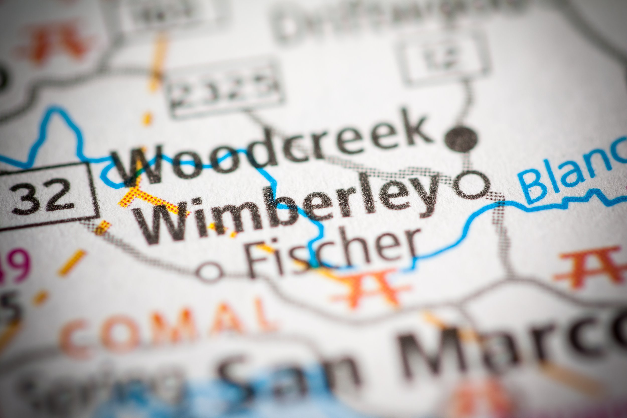Map of Wimberley, Texas